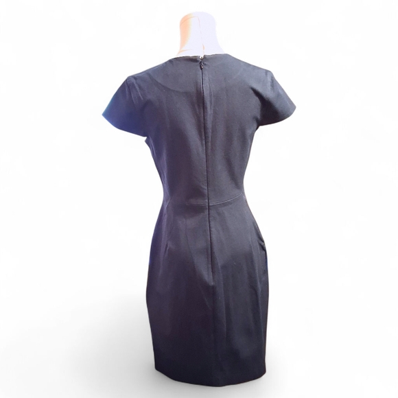 Banana Republic Sheath Split Neck Womens Dress Size 6 Petite - Picture 6 of 9